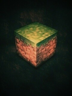 Травяной куб обои