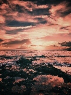 Закат на море обои