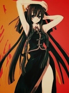 Девушка в чёрном обои