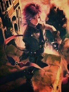 Анимешный парень с горстью кристаллов обои