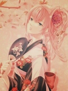 Девушка в кимоно обои