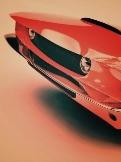 Красный ретро автомобиль обои