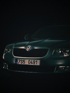 Шкода в темноте обои