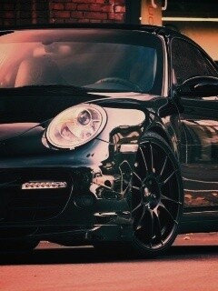 Порш на улице обои