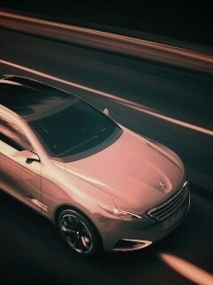 Концепт пежо на трассе обои