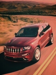 Jeep на дороге обои