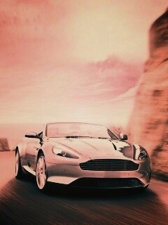 Aston Martin на повороте обои