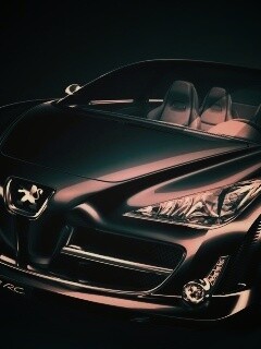 Чёрный Пежо обои