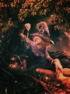 Ведьма варит зелье обои