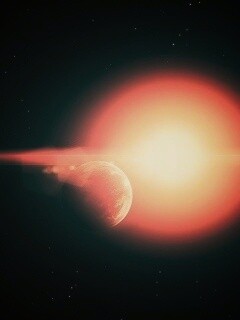 Планета на фоне звезды обои