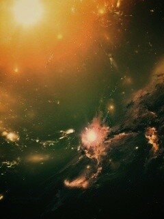 Зеленая туманность обои