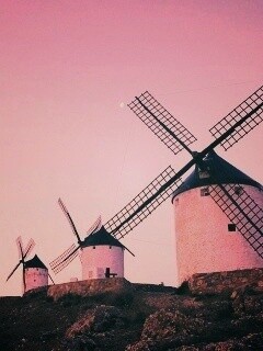 Пейзаж из ветряных мельниц обои