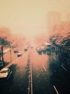 Снегопад в токио обои