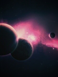 Фиолетовая вселенная обои