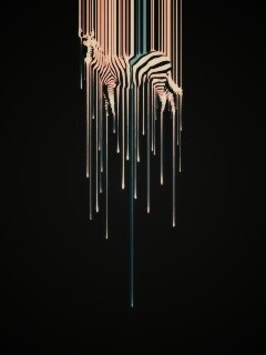 Креативное изображение зебры обои