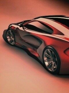 Красный концепт BMW обои