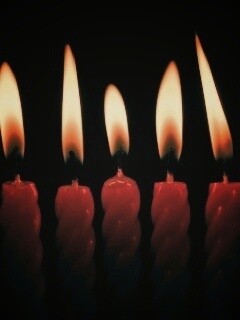 Красные свечи обои