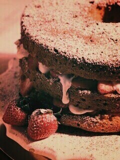 Десерт с фруктами обои