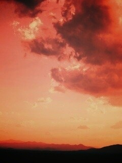 Горный закат обои