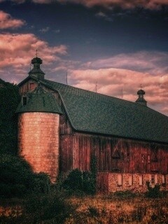 Старый красный амбар обои