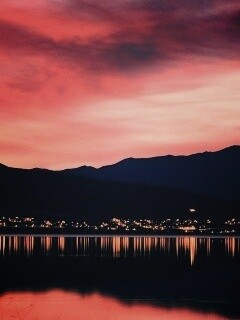 Закат на озере Юта обои