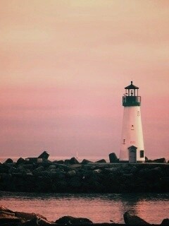 Маяк в порту Санта-Круз обои