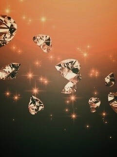 Бриллиантовые сердца обои