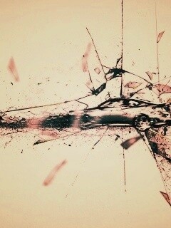 Летящие осколки обои