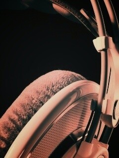 Серые наушники обои