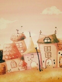 Мультяшный городок обои