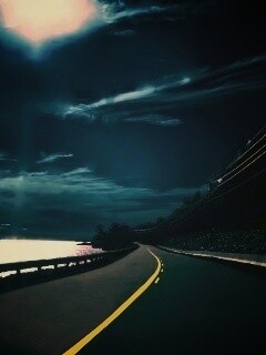 Ночная дорога обои