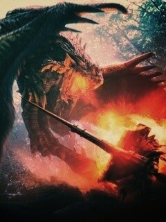 Атакующий дракон обои