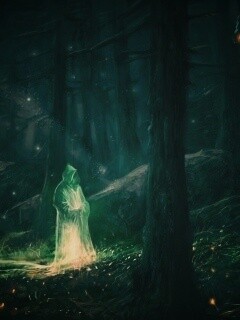 Маг света в лесу обои