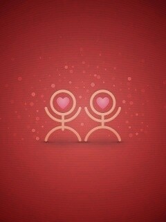 Влюблённые человечки обои