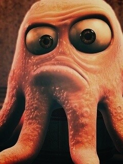 Курящий осьминог обои