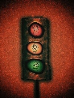 Нарисованный светофор обои