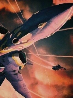 Фантастический самолёт делает бочку обои