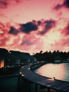 Бунгало на воде обои