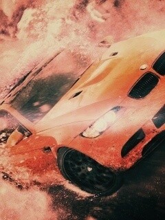 Погоня за оранжевым BMW обои