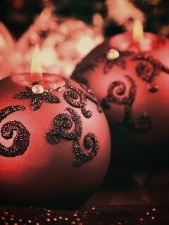 Новогодние свечки обои