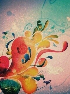 Радужный всплеск обои