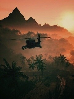 Вертолет над тропиками в crysis обои