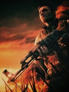 С оружием и в бронежилете обои