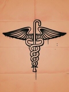 Змеи на трости — граффити обои