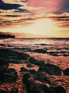 Закат на море обои