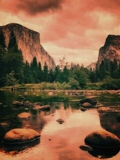 Мелкое русло реки обои