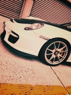 Белый порше обои