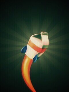 Молочная ракета обои