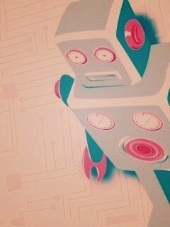 Векторный робот обои