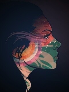 Профиль девушки обои